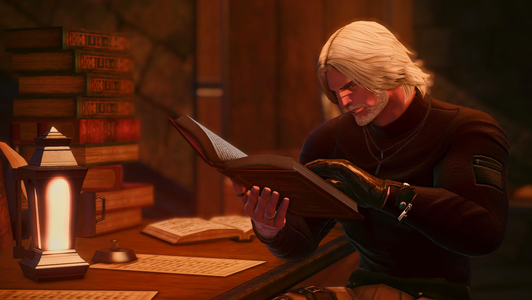 Lost in the pages of libraries he finds as a part of his quest to discover what happened that day, what overcame him?